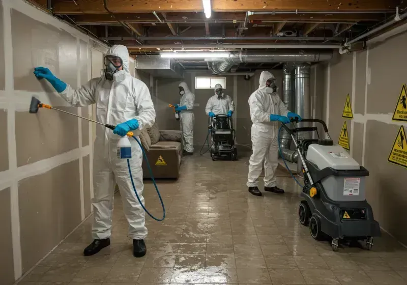 Basement Moisture Removal and Structural Drying process in Vernon Valley, NJ